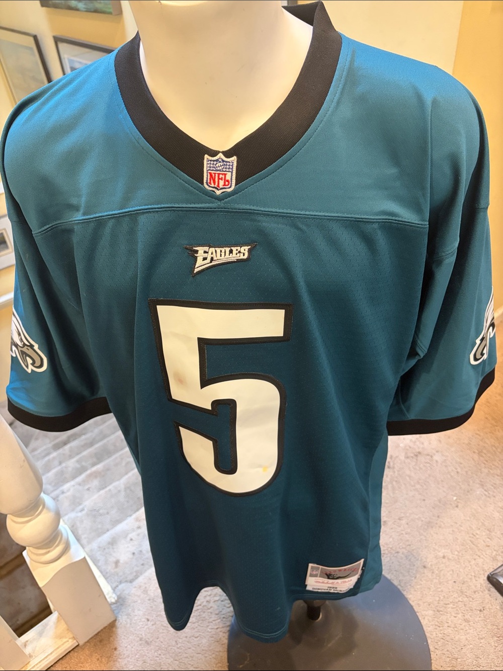 Mitchell & Ness Teal Men’s #5 Football Jersey
